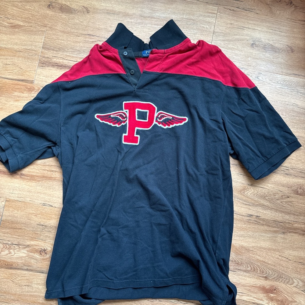 Polo by Ralph Lauren Black and Red Men's Polo Shirt